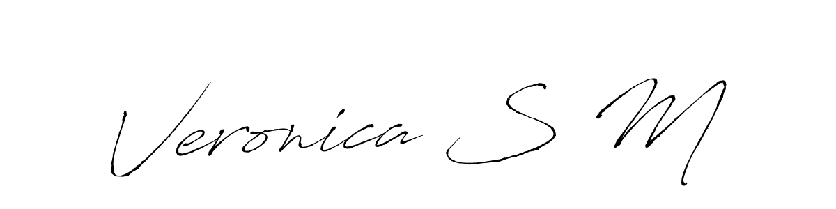 You should practise on your own different ways (Antro_Vectra) to write your name (Veronica S M) in signature. don't let someone else do it for you. Veronica S M signature style 6 images and pictures png