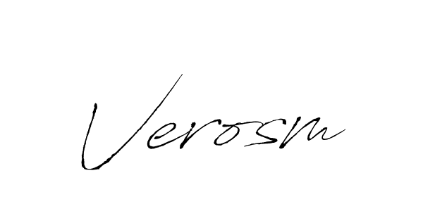 Use a signature maker to create a handwritten signature online. With this signature software, you can design (Antro_Vectra) your own signature for name Verosm. Verosm signature style 6 images and pictures png