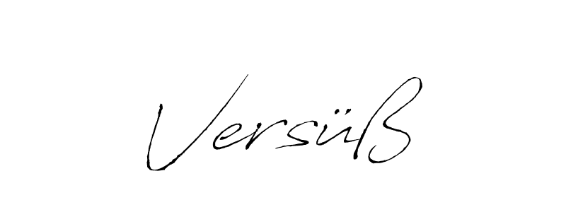 The best way (Antro_Vectra) to make a short signature is to pick only two or three words in your name. The name Versüß include a total of six letters. For converting this name. Versüß signature style 6 images and pictures png