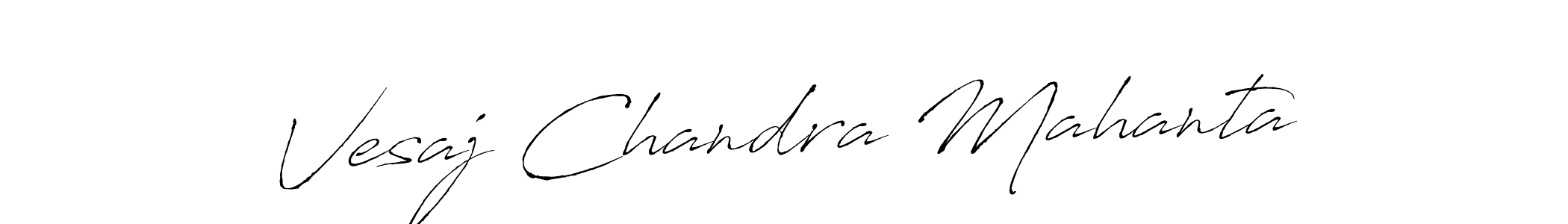 How to make Vesaj Chandra Mahanta name signature. Use Antro_Vectra style for creating short signs online. This is the latest handwritten sign. Vesaj Chandra Mahanta signature style 6 images and pictures png