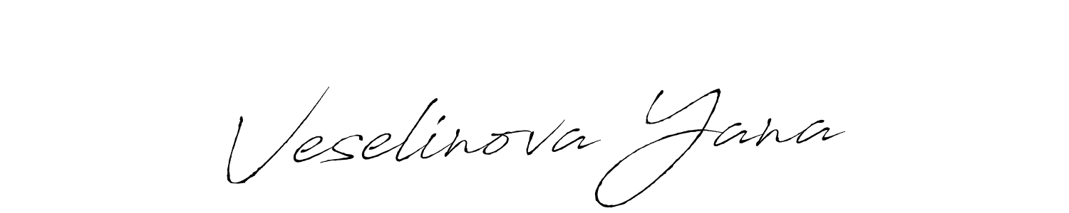 Veselinova Yana stylish signature style. Best Handwritten Sign (Antro_Vectra) for my name. Handwritten Signature Collection Ideas for my name Veselinova Yana. Veselinova Yana signature style 6 images and pictures png