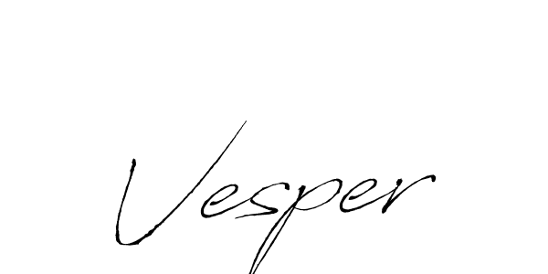 Design your own signature with our free online signature maker. With this signature software, you can create a handwritten (Antro_Vectra) signature for name Vesper. Vesper signature style 6 images and pictures png