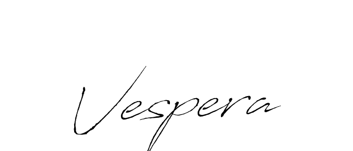 Design your own signature with our free online signature maker. With this signature software, you can create a handwritten (Antro_Vectra) signature for name Vespera. Vespera signature style 6 images and pictures png