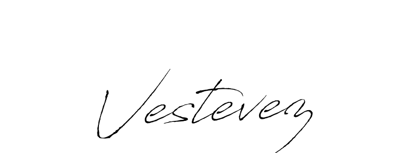 How to make Vestevez name signature. Use Antro_Vectra style for creating short signs online. This is the latest handwritten sign. Vestevez signature style 6 images and pictures png