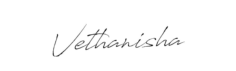 Design your own signature with our free online signature maker. With this signature software, you can create a handwritten (Antro_Vectra) signature for name Vethanisha. Vethanisha signature style 6 images and pictures png