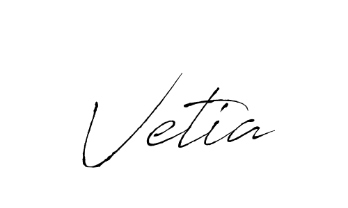Vetia stylish signature style. Best Handwritten Sign (Antro_Vectra) for my name. Handwritten Signature Collection Ideas for my name Vetia. Vetia signature style 6 images and pictures png