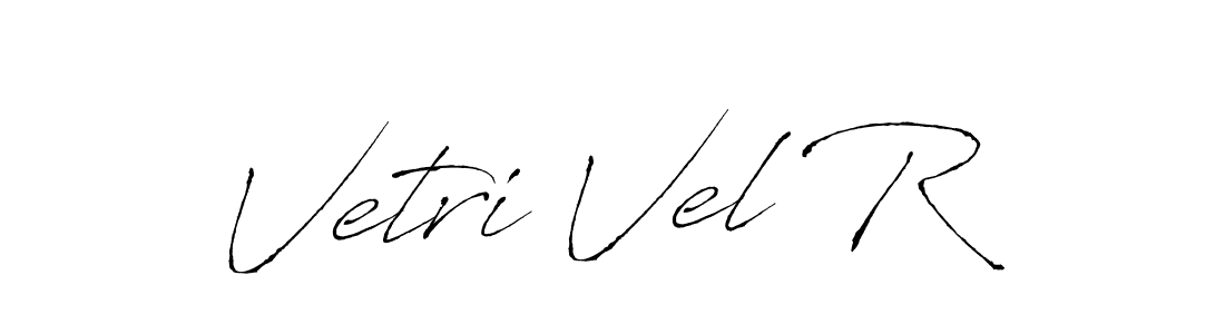 This is the best signature style for the Vetri Vel R name. Also you like these signature font (Antro_Vectra). Mix name signature. Vetri Vel R signature style 6 images and pictures png