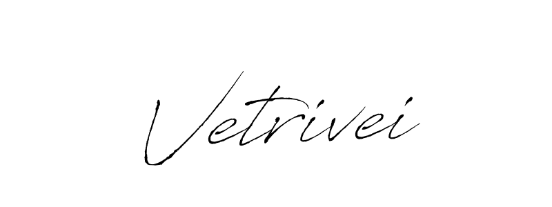 How to make Vetrivei name signature. Use Antro_Vectra style for creating short signs online. This is the latest handwritten sign. Vetrivei signature style 6 images and pictures png