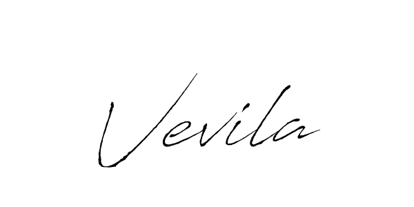 Use a signature maker to create a handwritten signature online. With this signature software, you can design (Antro_Vectra) your own signature for name Vevila. Vevila signature style 6 images and pictures png