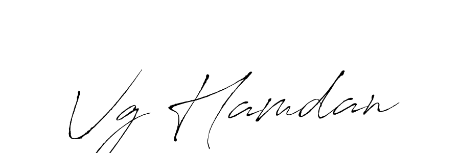 Also You can easily find your signature by using the search form. We will create Vg Hamdan name handwritten signature images for you free of cost using Antro_Vectra sign style. Vg Hamdan signature style 6 images and pictures png