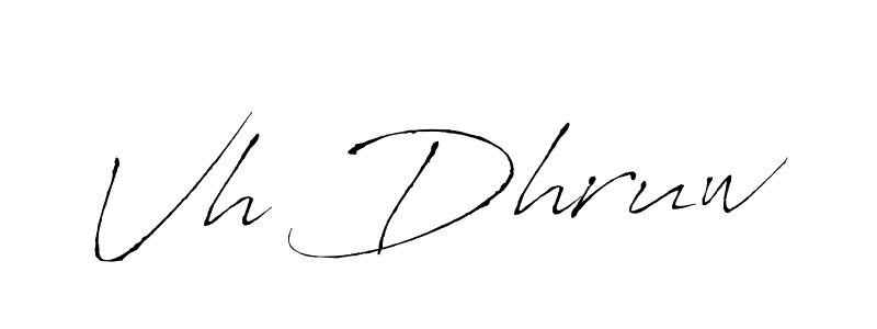 Use a signature maker to create a handwritten signature online. With this signature software, you can design (Antro_Vectra) your own signature for name Vh Dhruw. Vh Dhruw signature style 6 images and pictures png