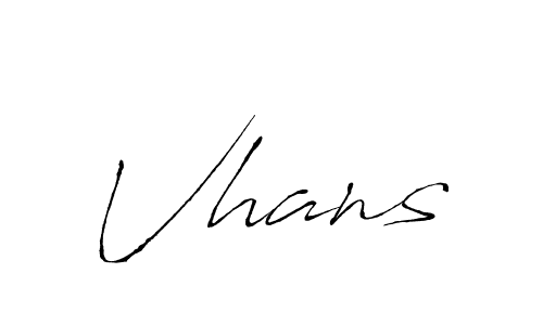 Make a beautiful signature design for name Vhans. With this signature (Antro_Vectra) style, you can create a handwritten signature for free. Vhans signature style 6 images and pictures png