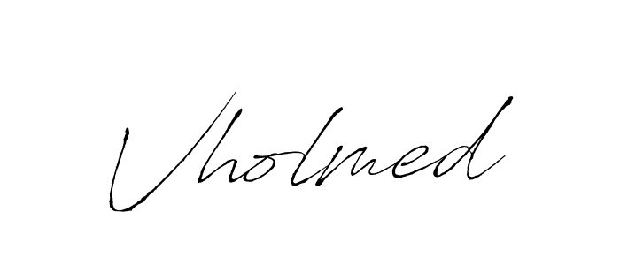 Antro_Vectra is a professional signature style that is perfect for those who want to add a touch of class to their signature. It is also a great choice for those who want to make their signature more unique. Get Vholmed name to fancy signature for free. Vholmed signature style 6 images and pictures png