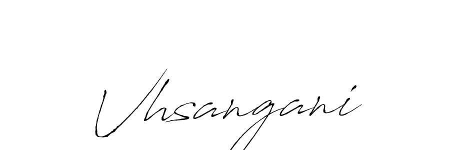 Vhsangani stylish signature style. Best Handwritten Sign (Antro_Vectra) for my name. Handwritten Signature Collection Ideas for my name Vhsangani. Vhsangani signature style 6 images and pictures png