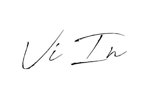 How to make Vi In name signature. Use Antro_Vectra style for creating short signs online. This is the latest handwritten sign. Vi In signature style 6 images and pictures png