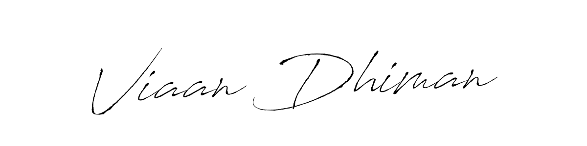 Create a beautiful signature design for name Viaan Dhiman. With this signature (Antro_Vectra) fonts, you can make a handwritten signature for free. Viaan Dhiman signature style 6 images and pictures png