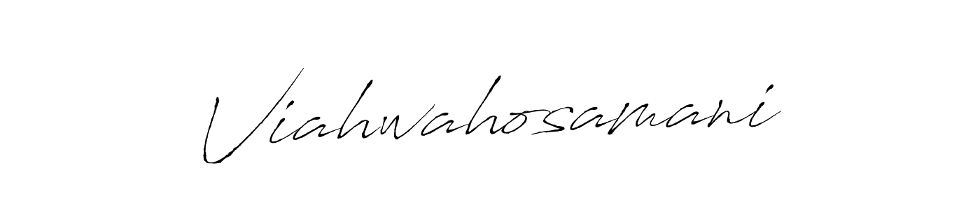 How to make Viahwahosamani name signature. Use Antro_Vectra style for creating short signs online. This is the latest handwritten sign. Viahwahosamani signature style 6 images and pictures png