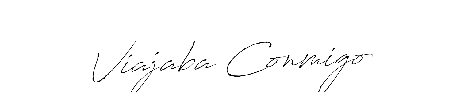 Viajaba Conmigo stylish signature style. Best Handwritten Sign (Antro_Vectra) for my name. Handwritten Signature Collection Ideas for my name Viajaba Conmigo. Viajaba Conmigo signature style 6 images and pictures png