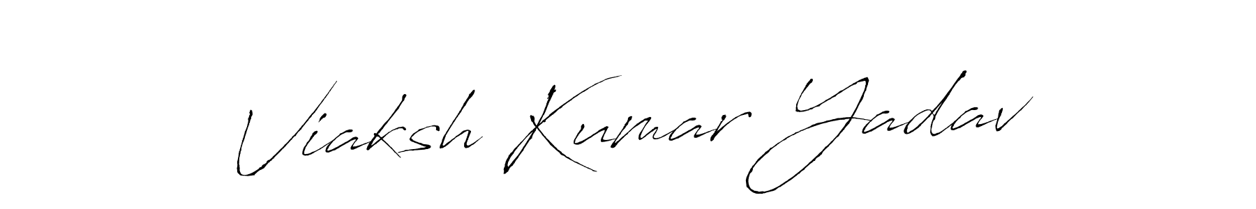 Create a beautiful signature design for name Viaksh Kumar Yadav. With this signature (Antro_Vectra) fonts, you can make a handwritten signature for free. Viaksh Kumar Yadav signature style 6 images and pictures png
