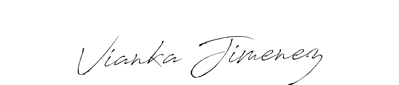 Vianka Jimenez stylish signature style. Best Handwritten Sign (Antro_Vectra) for my name. Handwritten Signature Collection Ideas for my name Vianka Jimenez. Vianka Jimenez signature style 6 images and pictures png