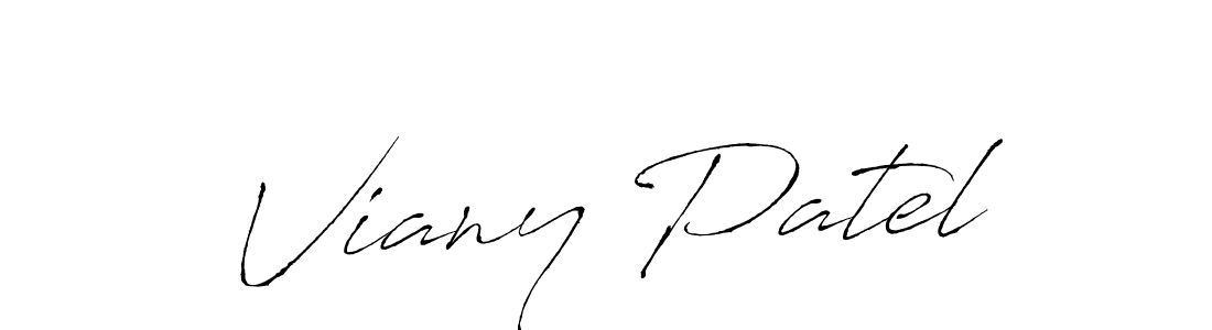 Antro_Vectra is a professional signature style that is perfect for those who want to add a touch of class to their signature. It is also a great choice for those who want to make their signature more unique. Get Viany Patel name to fancy signature for free. Viany Patel signature style 6 images and pictures png