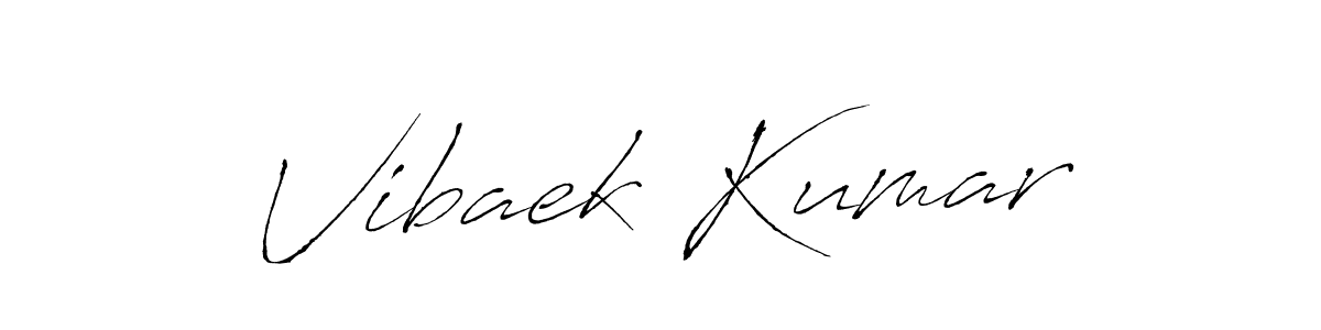 How to make Vibaek Kumar name signature. Use Antro_Vectra style for creating short signs online. This is the latest handwritten sign. Vibaek Kumar signature style 6 images and pictures png