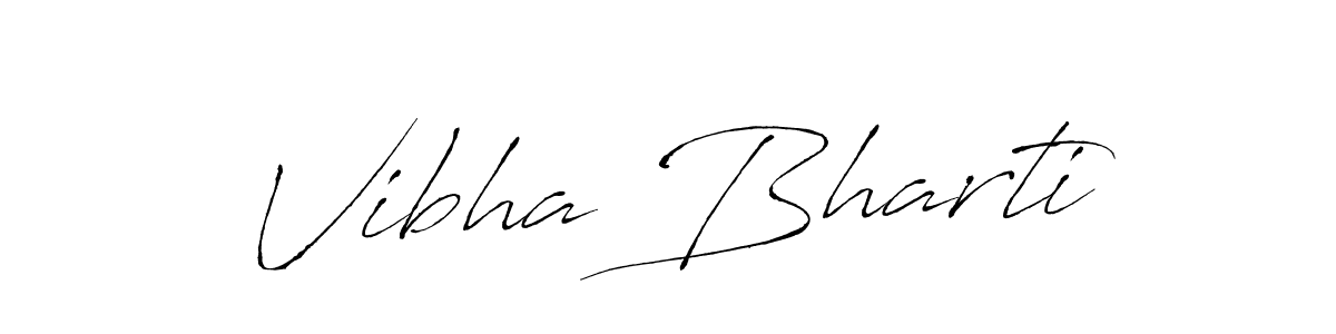Make a beautiful signature design for name Vibha Bharti. With this signature (Antro_Vectra) style, you can create a handwritten signature for free. Vibha Bharti signature style 6 images and pictures png