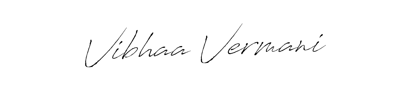 Also we have Vibhaa Vermani name is the best signature style. Create professional handwritten signature collection using Antro_Vectra autograph style. Vibhaa Vermani signature style 6 images and pictures png