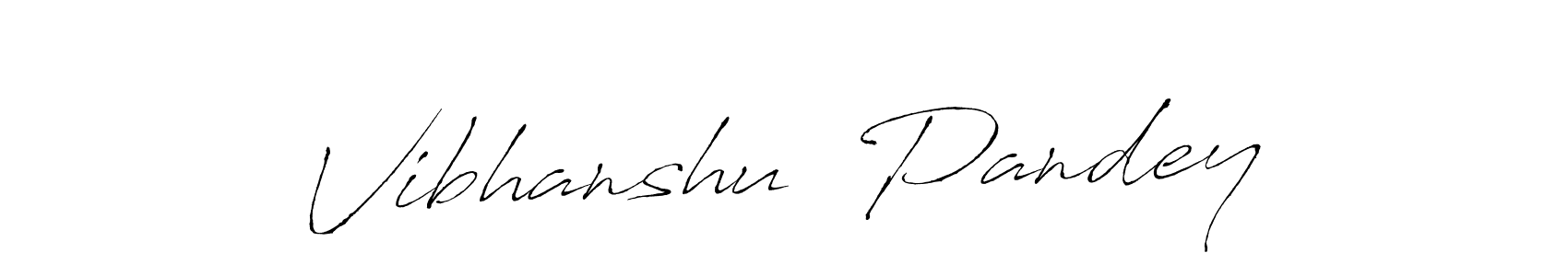 The best way (Antro_Vectra) to make a short signature is to pick only two or three words in your name. The name Vibhanshu  Pandey include a total of six letters. For converting this name. Vibhanshu  Pandey signature style 6 images and pictures png