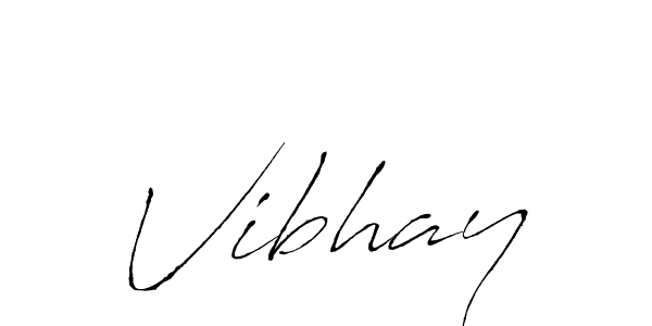 Vibhay stylish signature style. Best Handwritten Sign (Antro_Vectra) for my name. Handwritten Signature Collection Ideas for my name Vibhay. Vibhay signature style 6 images and pictures png