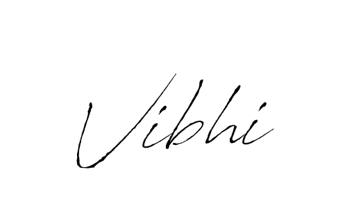 Vibhi stylish signature style. Best Handwritten Sign (Antro_Vectra) for my name. Handwritten Signature Collection Ideas for my name Vibhi. Vibhi signature style 6 images and pictures png