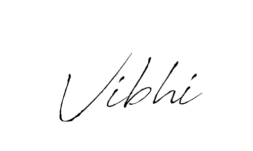 Vibhi stylish signature style. Best Handwritten Sign (Antro_Vectra) for my name. Handwritten Signature Collection Ideas for my name Vibhi. Vibhi signature style 6 images and pictures png