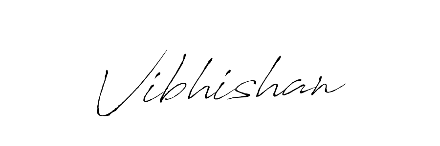 Use a signature maker to create a handwritten signature online. With this signature software, you can design (Antro_Vectra) your own signature for name Vibhishan. Vibhishan signature style 6 images and pictures png