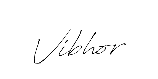 Make a beautiful signature design for name Vibhor. With this signature (Antro_Vectra) style, you can create a handwritten signature for free. Vibhor signature style 6 images and pictures png