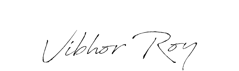 Design your own signature with our free online signature maker. With this signature software, you can create a handwritten (Antro_Vectra) signature for name Vibhor Roy. Vibhor Roy signature style 6 images and pictures png
