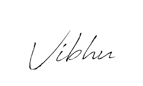 Make a beautiful signature design for name Vibhu. With this signature (Antro_Vectra) style, you can create a handwritten signature for free. Vibhu signature style 6 images and pictures png