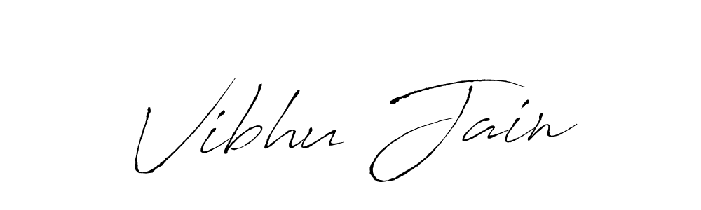 Make a beautiful signature design for name Vibhu Jain. With this signature (Antro_Vectra) style, you can create a handwritten signature for free. Vibhu Jain signature style 6 images and pictures png