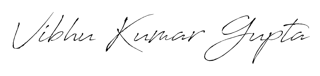A stylish, flowing autograph style designed for name Vibhu Kumar Gupta using Antro_Vectra typography. Perfect for digital creative projects. Vibhu Kumar Gupta signature style 6 images and pictures png
