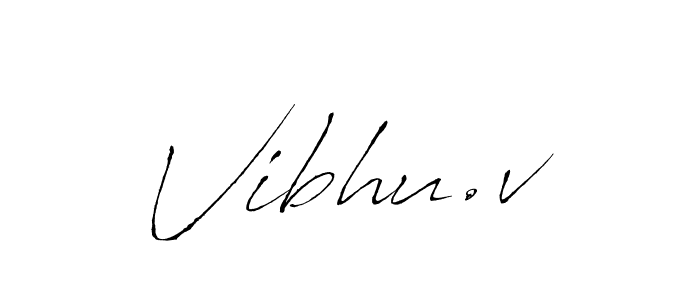 Design your own signature with our free online signature maker. With this signature software, you can create a handwritten (Antro_Vectra) signature for name Vibhu.v. Vibhu.v signature style 6 images and pictures png