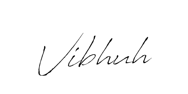 Design your own signature with our free online signature maker. With this signature software, you can create a handwritten (Antro_Vectra) signature for name Vibhuh. Vibhuh signature style 6 images and pictures png