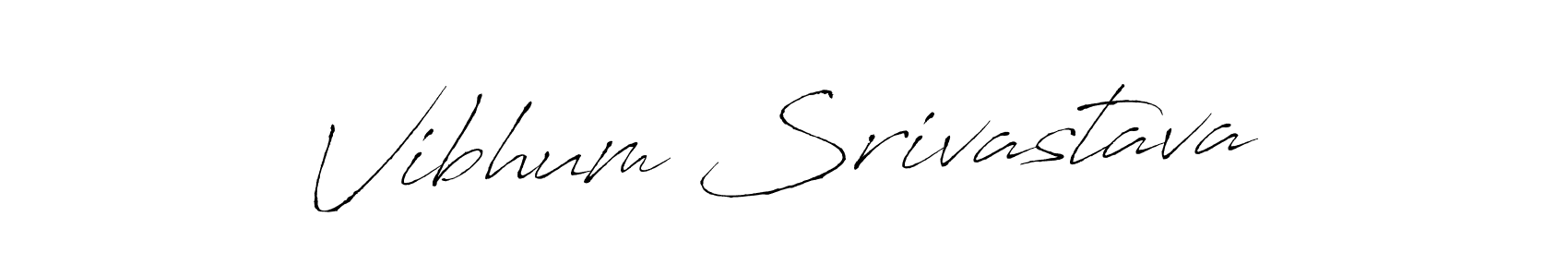 This is the best signature style for the Vibhum Srivastava name. Also you like these signature font (Antro_Vectra). Mix name signature. Vibhum Srivastava signature style 6 images and pictures png