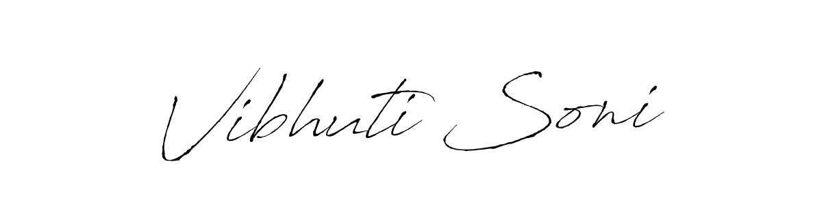 You should practise on your own different ways (Antro_Vectra) to write your name (Vibhuti Soni) in signature. don't let someone else do it for you. Vibhuti Soni signature style 6 images and pictures png