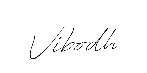Vibodh stylish signature style. Best Handwritten Sign (Antro_Vectra) for my name. Handwritten Signature Collection Ideas for my name Vibodh. Vibodh signature style 6 images and pictures png