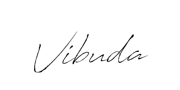 Use a signature maker to create a handwritten signature online. With this signature software, you can design (Antro_Vectra) your own signature for name Vibuda. Vibuda signature style 6 images and pictures png
