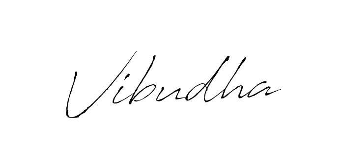 Use a signature maker to create a handwritten signature online. With this signature software, you can design (Antro_Vectra) your own signature for name Vibudha. Vibudha signature style 6 images and pictures png