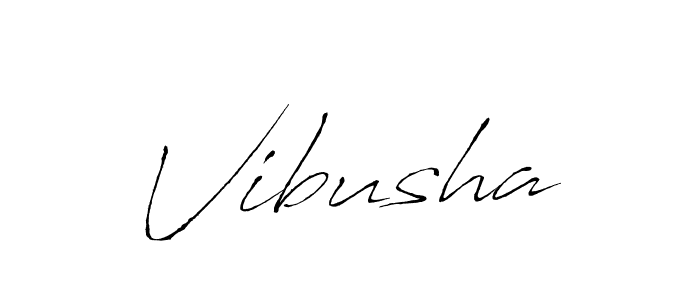 Make a beautiful signature design for name Vibusha. With this signature (Antro_Vectra) style, you can create a handwritten signature for free. Vibusha signature style 6 images and pictures png