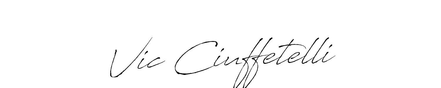 How to make Vic Ciuffetelli name signature. Use Antro_Vectra style for creating short signs online. This is the latest handwritten sign. Vic Ciuffetelli signature style 6 images and pictures png