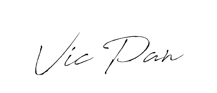 Similarly Antro_Vectra is the best handwritten signature design. Signature creator online .You can use it as an online autograph creator for name Vic Pan. Vic Pan signature style 6 images and pictures png