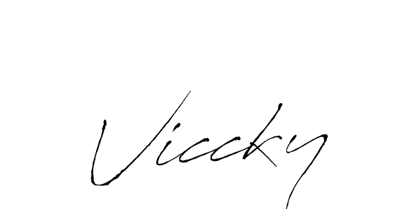 Design your own signature with our free online signature maker. With this signature software, you can create a handwritten (Antro_Vectra) signature for name Viccky. Viccky signature style 6 images and pictures png