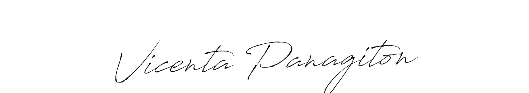 Make a short Vicenta Panagiton signature style. Manage your documents anywhere anytime using Antro_Vectra. Create and add eSignatures, submit forms, share and send files easily. Vicenta Panagiton signature style 6 images and pictures png